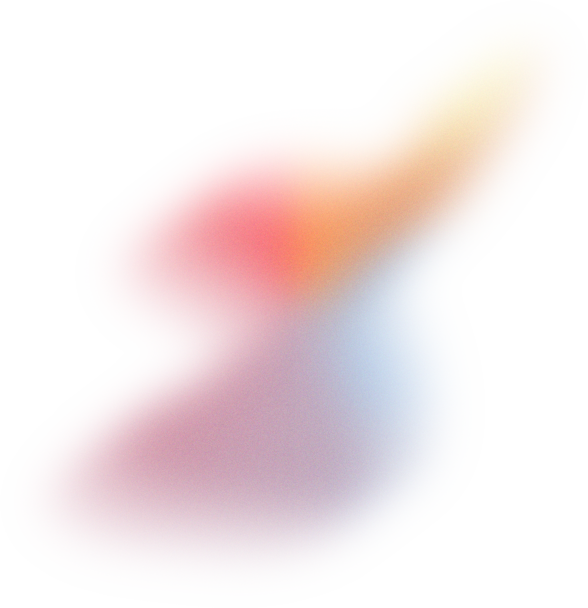 Glowy Gradient Abstract Brush Stroke Blob